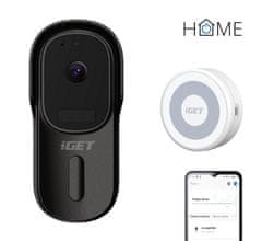 iGET HOME Doorbell DS1 Black + CHS1 White - Baterijski video zvonec WiFi, komplet z zvočnikom, aplikacija CZ