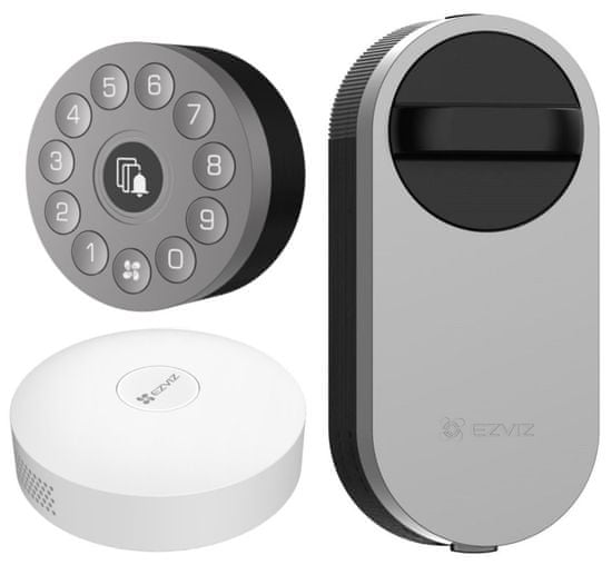 EZVIZ Pametna ključavnica + tipkovnica + HUB (A3) DIY/ Bluetooth 3.0/ črno-siva