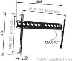 Vogels MA 4010 Voglov nagibni nosilec za TV 40-80"