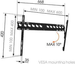 MA 4010 Voglov nagibni nosilec za TV 40-80"