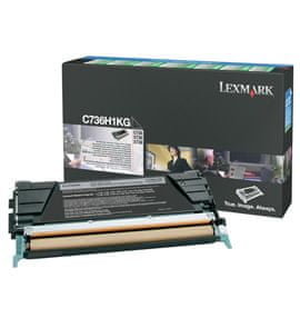 Lexmark C736, X736, X738 črna kartuša s tonerjem z visokim donosom (12K)