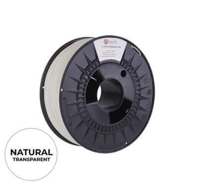 C-Tech PREMIUM LINE tiskarska vrvica (filament), ABS, naravna, 1,75 mm, 1 kg