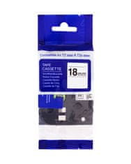 PrintLine Trak, združljiv z Brother TZE-145, TZ-145, 18 mm, bel tisk/prepustna podlaga