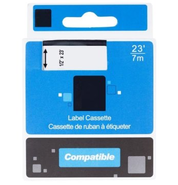 PrintLine Trak, združljiv z DYMO 45015, S07205500, 12 mm, 7 m, rdeč tisk/bela podlaga, D1