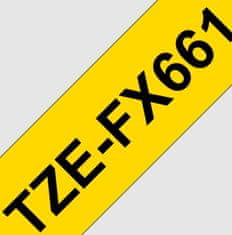 Brother TZE-FX661, rumeno/črno, 36 mm