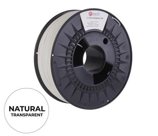 C-Tech PREMIUM LINE tiskarska vrvica ( filament ), ABS, naravna, 1,75 mm, 1 kg