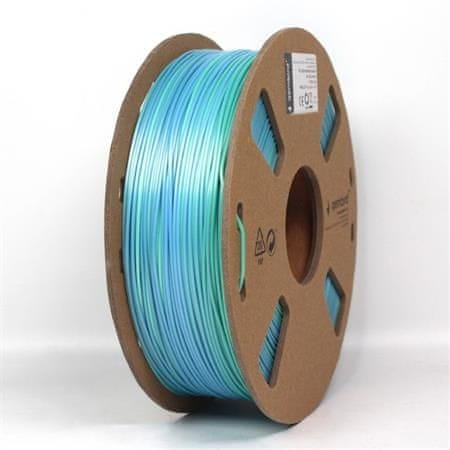 Gembird filament za tiskanje, PLA, 1,75 mm, 1 kg, svilena mavrica, modra/zelena
