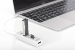 Digitus USB 2.0 Type-C z bralnikom kartic 3x USB 2.0. 1x SD, 1x MicroSD Port, aluminij