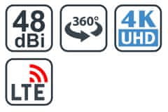 Evolveo Jade 1, aktivna zunanja antena FM/DAB+/DVB-T2, LTE,4G,5G filter