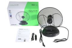 Evolveo Xany 4, 230/12V, aktivna sobna antena FM/DAB+/DVB-T2, LTE,4G,5G filter