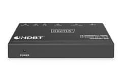 Digitus DS-55520 4K HDBaseT extender kit, 70 m PoC, RS232, IR, črna