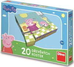 Dino PEPPA PIG: HAPPY DAY 20 lesenih kock za licenciranje