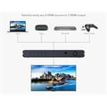 PremiumCord Stikalo HDMI 4:1 s podporo za 4Kx2K@60Hz, 1080P, HDR, upravljanjem s tipkami in daljinskim upravljalnikom