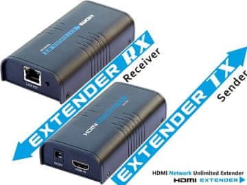 PremiumCord Podaljševalnik HDMI do 120 m prek LAN, prek IP