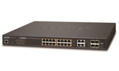 Planet GS-4210-16P4C Stikalo L2, 20x1Gb, 4x1Gb SFP, 16x PoE 802.3at 220W
