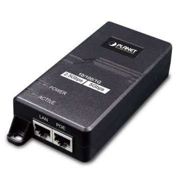 Planet POE-165 PoE injektor IEEE802.3at, 30W, 1G/2.5G/5G, stenska namestitev