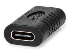 Nedis Adapter USB / USB 3.2 Gen 2/ vtičnica USB-C/ vtičnica USB-C/ 10 Gb/s/ črna