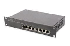Digitus 10-palčno gigabitno Ethernet stikalo z 8 vhodi, L2 + upravljanje