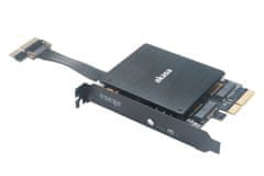 Akasa dvojni adapter M.2 na PCIex z RGB hladilnikom