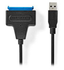Nedis Adapter USB 3.2 Gen1/ 2,5"/ SATA I, II, III/ napajalnik USB/ 30 cm/ črn/ blister