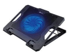 C-Tech Hladilna podloga za CLP-S100 ntb, 17", 1x 140mm, 2x USB, modra osvetlitev