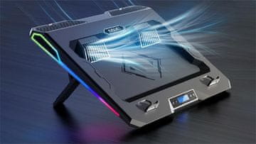 Evolveo Ania 10 RGB osvetlitev, nastavljivo stojalo za prenosni računalnik, nadzor hitrosti, ntb 10-17"