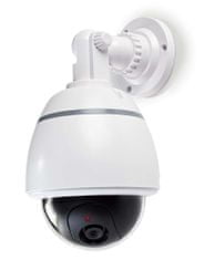 Nedis lažna varnostna kamera z utripajočo LED diodo/ kupola/ IP44/ zunanja/ bela