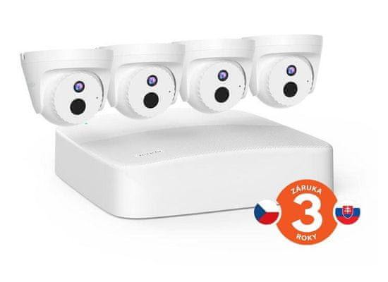Tenda K4P-4CR - komplet kamer PoE 4MPx, 4CH NVR + 4x IP kamera 4MPx, IP67, zvok, spletni vmesnik, aplikacija CZ
