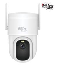 iGET HOMEGUARD HGWBC358 - Vrtljiva kamera WiFi IP 2K z baterijskim napajanjem, nočni vid, dvosmerni zvok, IP66