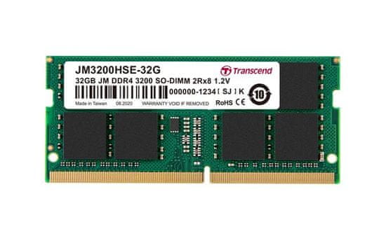 Transcend Memory 32GB (JetRam) SODIMM DDR4 3200 2Rx8 CL22