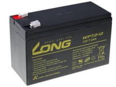 Long Dolga baterija WP7.2-12 (12V/7Ah - Faston 250)