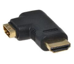 PremiumCord HDMI adapter19pin, F/M, 90° levo