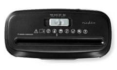 Nedis LAMIA3AT100 - Uničevalnik| Uničevalnik s trakom | 6x A4 strani | 10 l | Varnostni standard: DIN 2 | 190 W | Črna