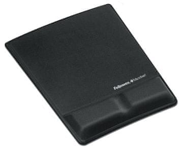 Fellowes Health-V Microban Lycra Podloga za miško in zapestje/ 230 mm x 230 mm x 19-35 mm/ tkanina/ spominska pena/ črna
