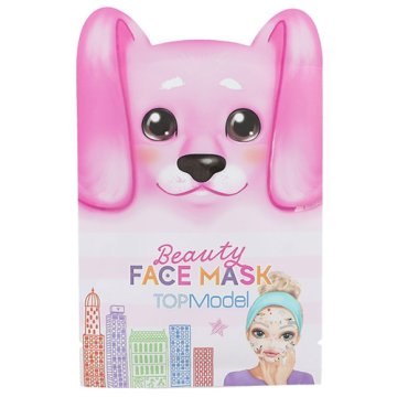 Top Model Obličejová maska , Růžová, Jezevčík