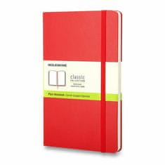 Moleskine Beležnica - trde platnice, L, prozorna - rdeča