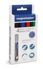 Magnetoplan marker za bele table ali flipchart, mešanica barv, 4 kosi