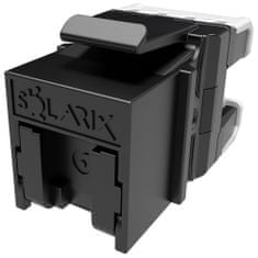 Solarix keystone c6 UTP RJ45 črne barve za klešče SXKJ-NA-BU SXKJ-6-UTP-BK-NA - večpak 24 kosov