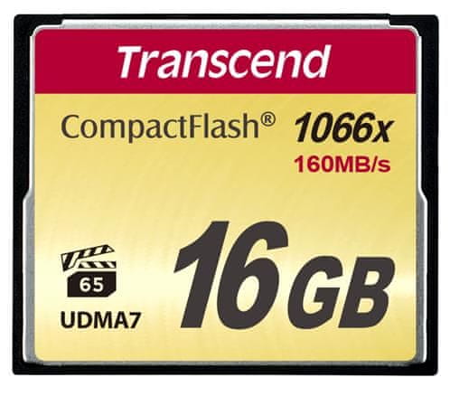 Transcend Pomnilniška kartica CF (1000X) 16 GB