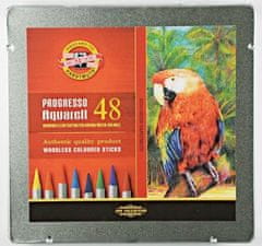 Koh-i-Noor PROGRESSO komplet akvarelnih barvic 48 kosov v pločevinasti škatli