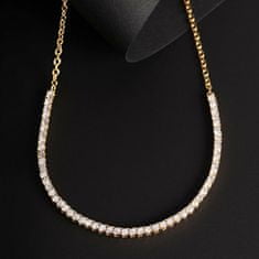 Morellato Luksuzna pozlačena ogrlica s prozornimi cirkoni Scintille SAQF24