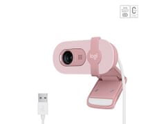 Logitech Brio 100 spletna kamera, USB, roza