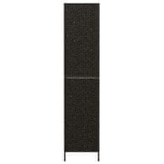 Vidaxl Paravan s 5 paneli črn 205x180 cm vodna hijacinta