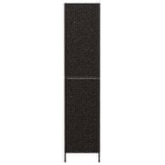 Vidaxl Paravan s 3 paneli črn 122x180 cm vodna hijacinta