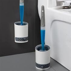 Cool Mango Dozirna krtačka za stranišče s stojalom - Toiletbrushy, siva/bela