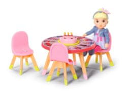 Zapf Creation BABY born Minis Set z rojstnodnevno mizo, stoli in lutko