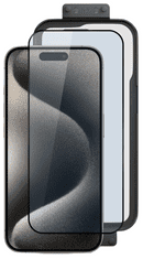 EPICO zaščitno steklo Edge to Edge za iPhone 15 Pro (81312151300001) - 2 kosa z okvirjem za namestitev