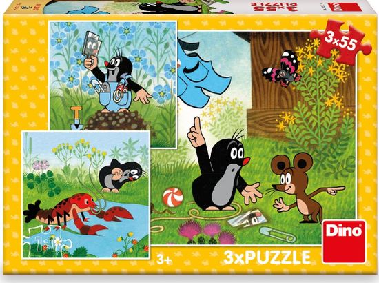 Dino Puzzle Krtek in spodnjice 3x55 kosov
