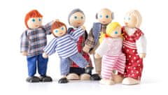 Woody lutke za v hišo, družina, 6 kosov