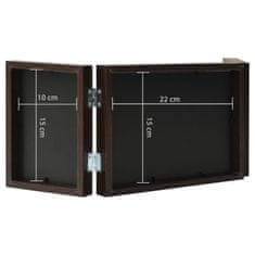 Vidaxl 3-delni foto okvir temno rjav 22x15 cm + 2x(10x15 cm)